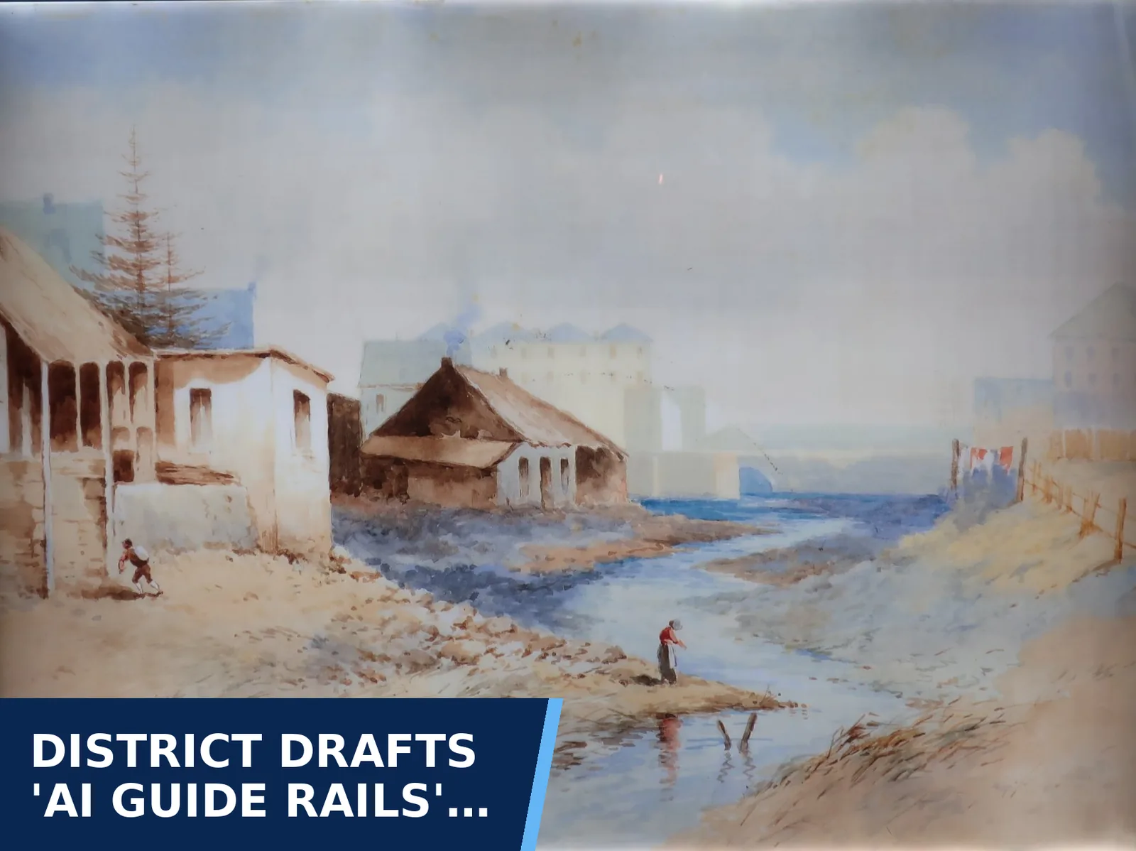 Editorial graphic for District drafts 'AI guide rails' handbook as it…
