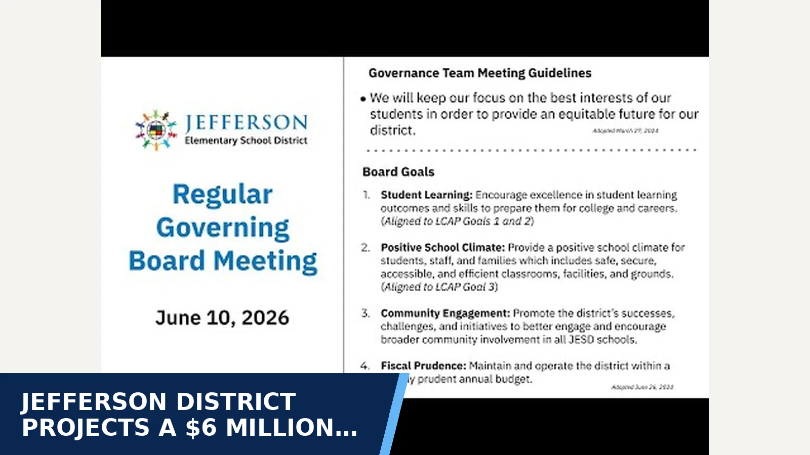 Excerpt from 2026-06-10 — Board Meeting Recording for Jefferson district projects a $6 million deficit,…