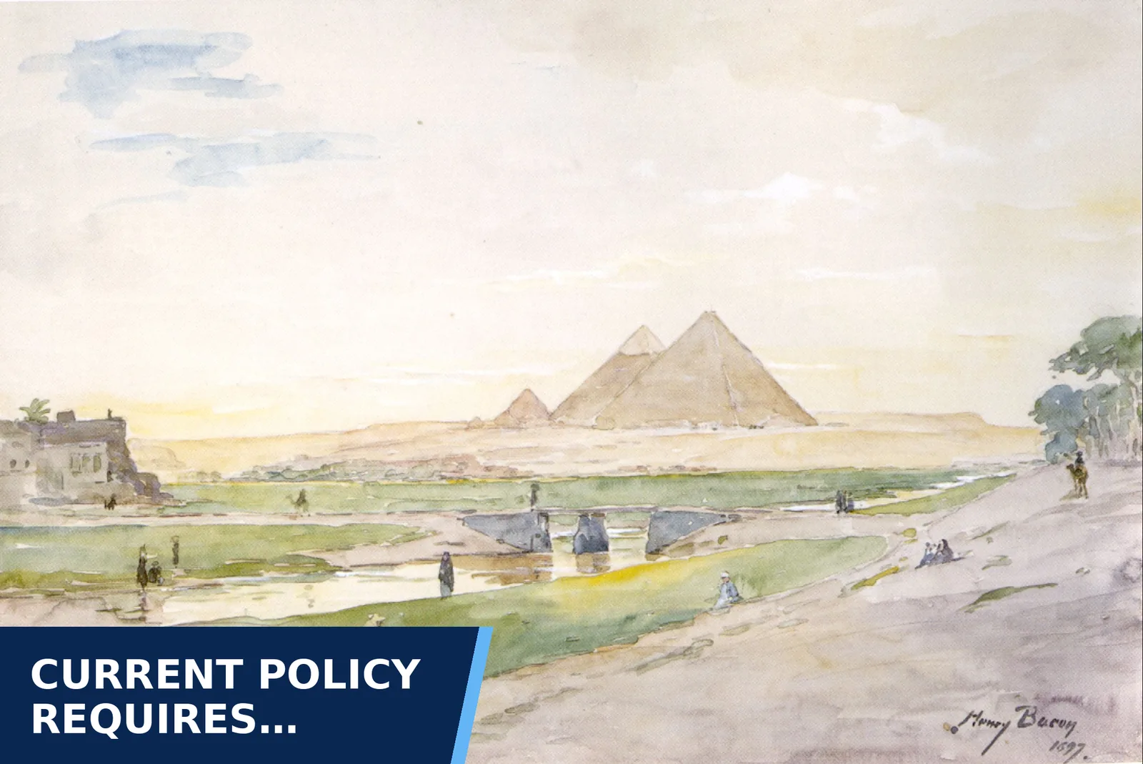 Editorial graphic for Current policy requires safeguards for AI use