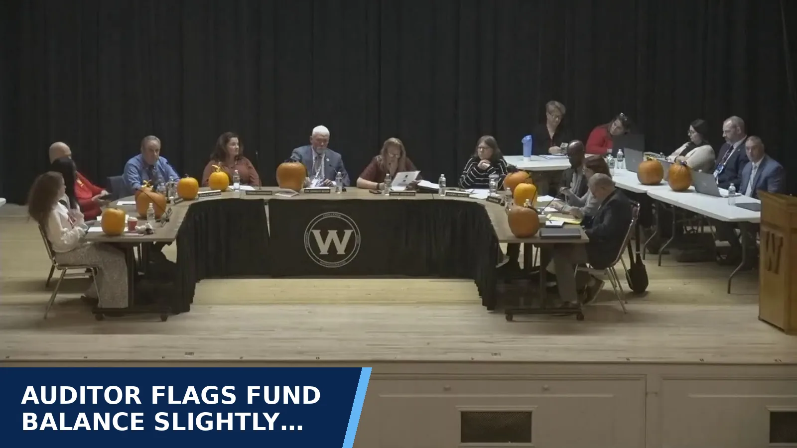 Excerpt from Board of Education meeting recording: Board of Education Meeting | 10.5..2026 for Auditor flags fund balance slightly over the 4%…