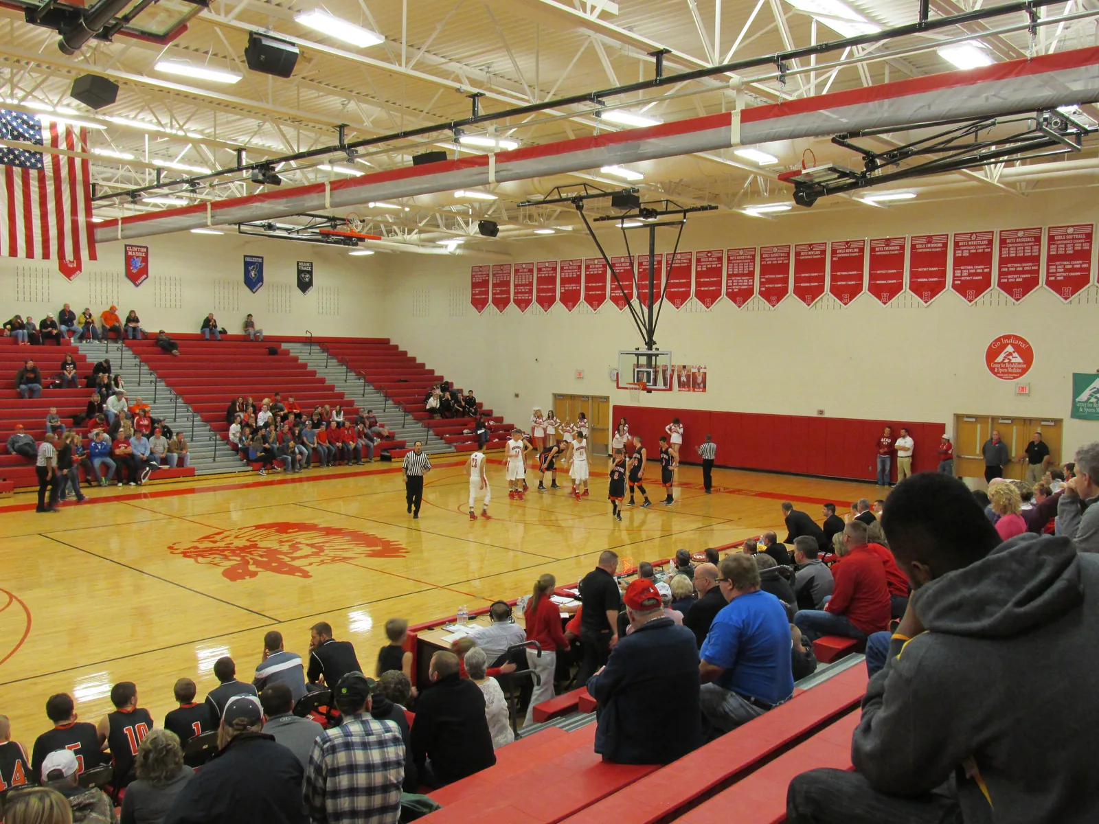 Gymnasium at Hillsboro High School in Hillsboro, Ohio