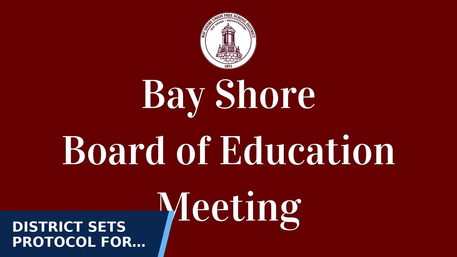 Excerpt from Board of Education Work Session - recording for District sets protocol for immigration or federal…
