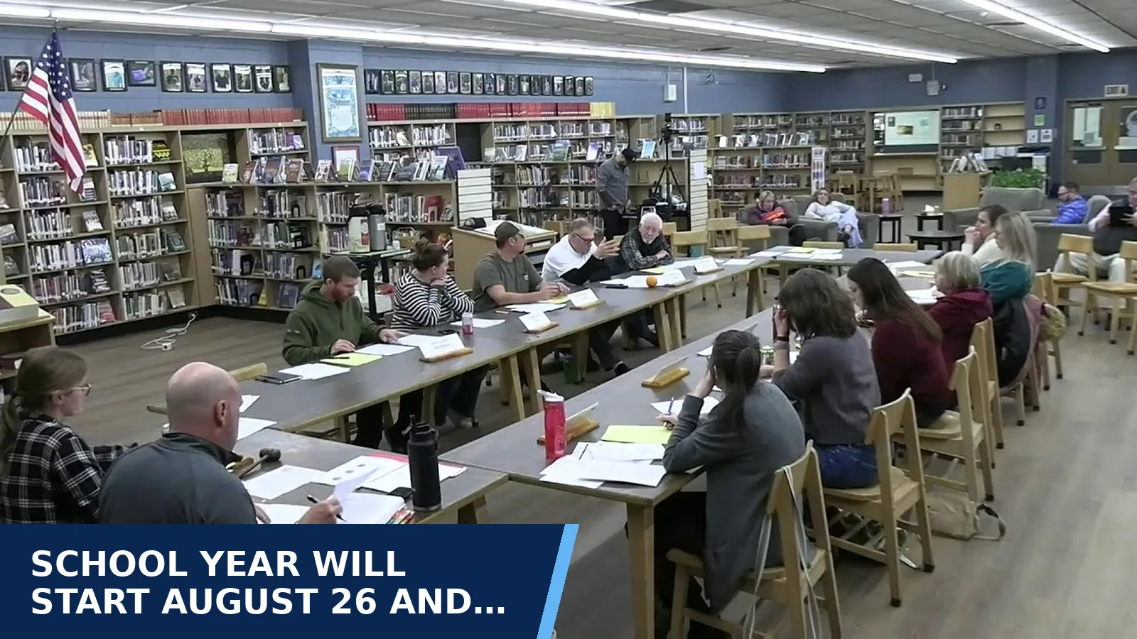 Excerpt from MSAD 44 Board of Directors meeting recording (W.H.A.T.) - SAD 44 School Board Meeting 03 09 2026 for School year will start August 26 and keep five…