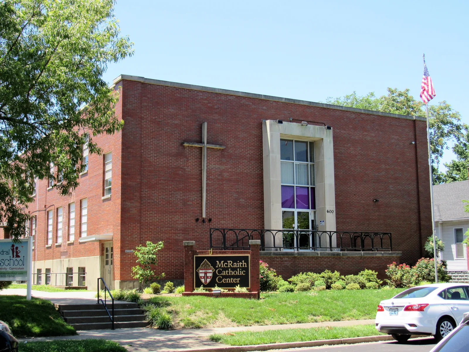 McRaith Catholic Center, the diocesan pastoral center in Owensboro, Kentucky. It also houses a pre-school sponsored by the neighboring cathedral.