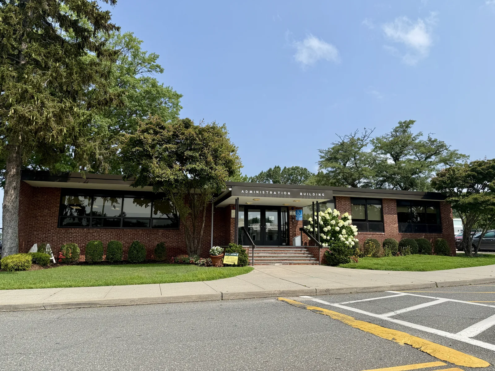 The Port Washington Union Free School District's central administration building on Campus Drive in Port Washington, NY on August 7, 2025. This building houses the district's administrative offices and is adjacent to Paul D. Schreiber High School and Carrie Palmer Weber Middle School.