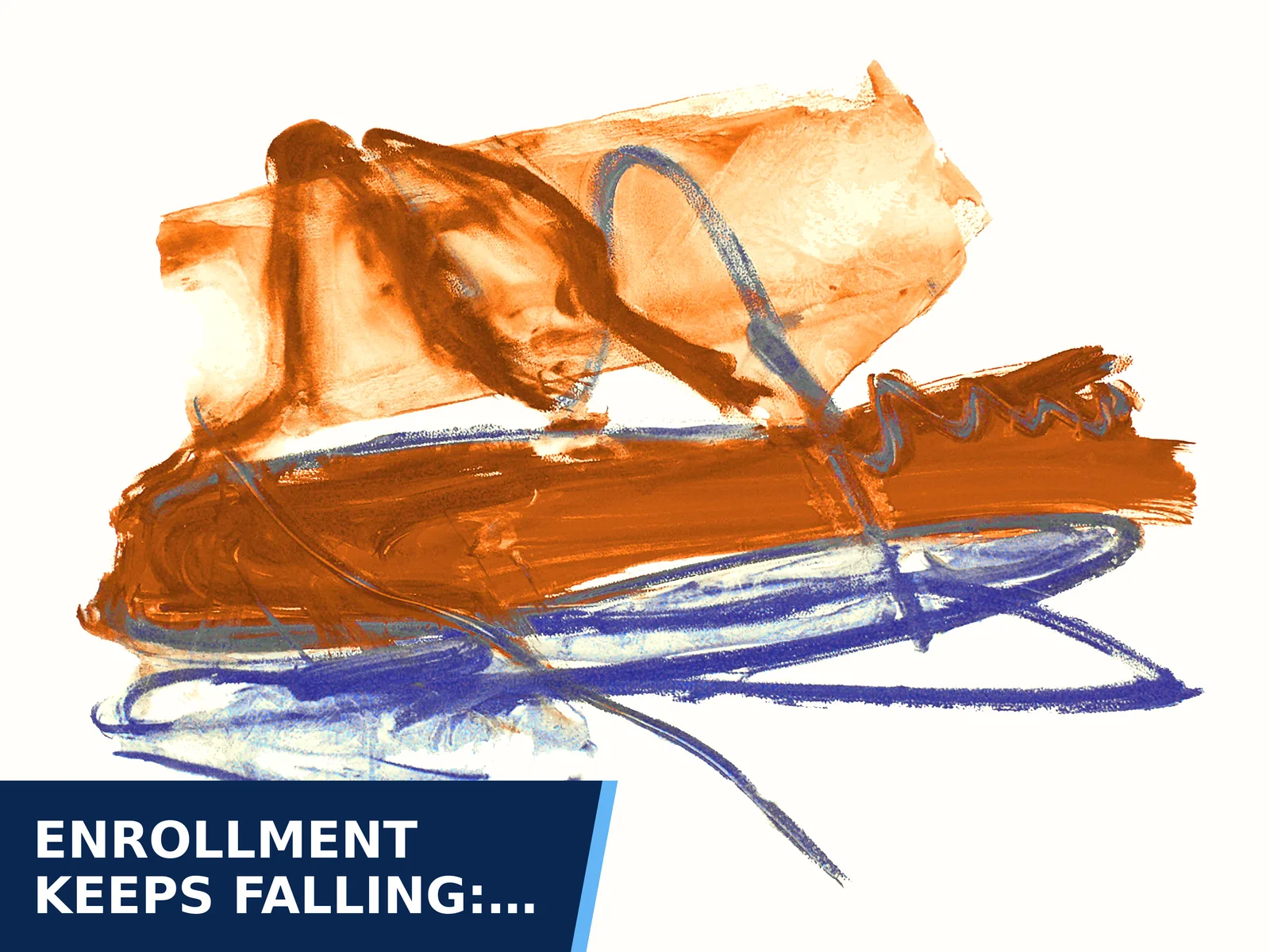 Editorial graphic for Enrollment keeps falling: about 200 fewer students…