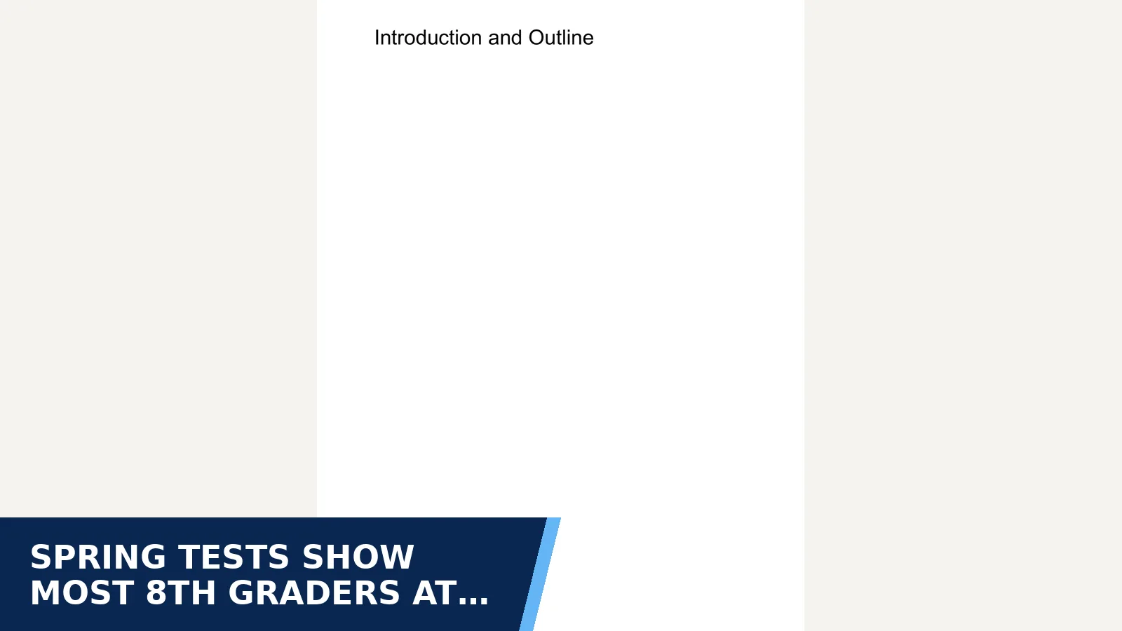 Excerpt from Cornish School Board: VI-C_ CES Spring 2026 CIA Report - Google Docs.pdf for Spring tests show most 8th graders at lowest math…