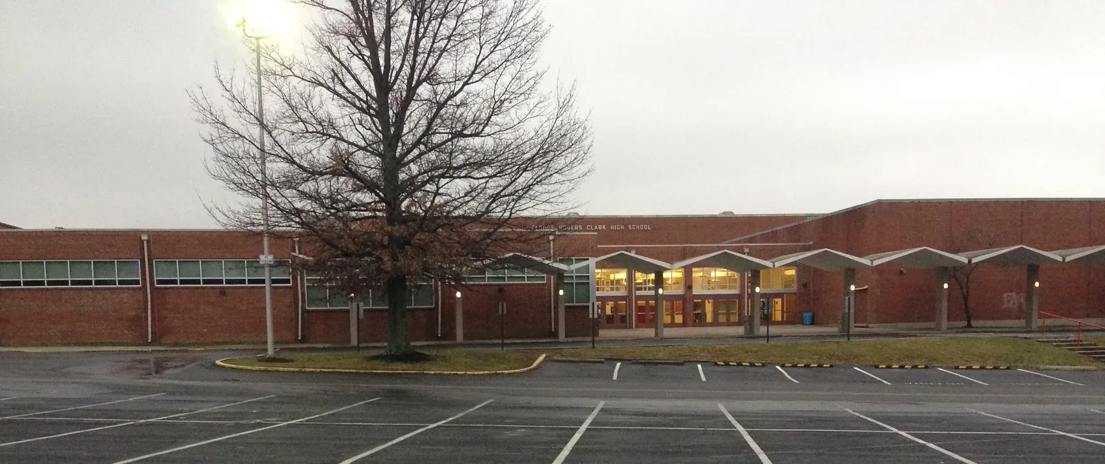 The current George Rogers Clark High School in Winchester, KY. The building is slated to be renovated and made into a middle school (grades 6-8) in summer 2013 upon the completion of the new GRCHS building in spring 2013.