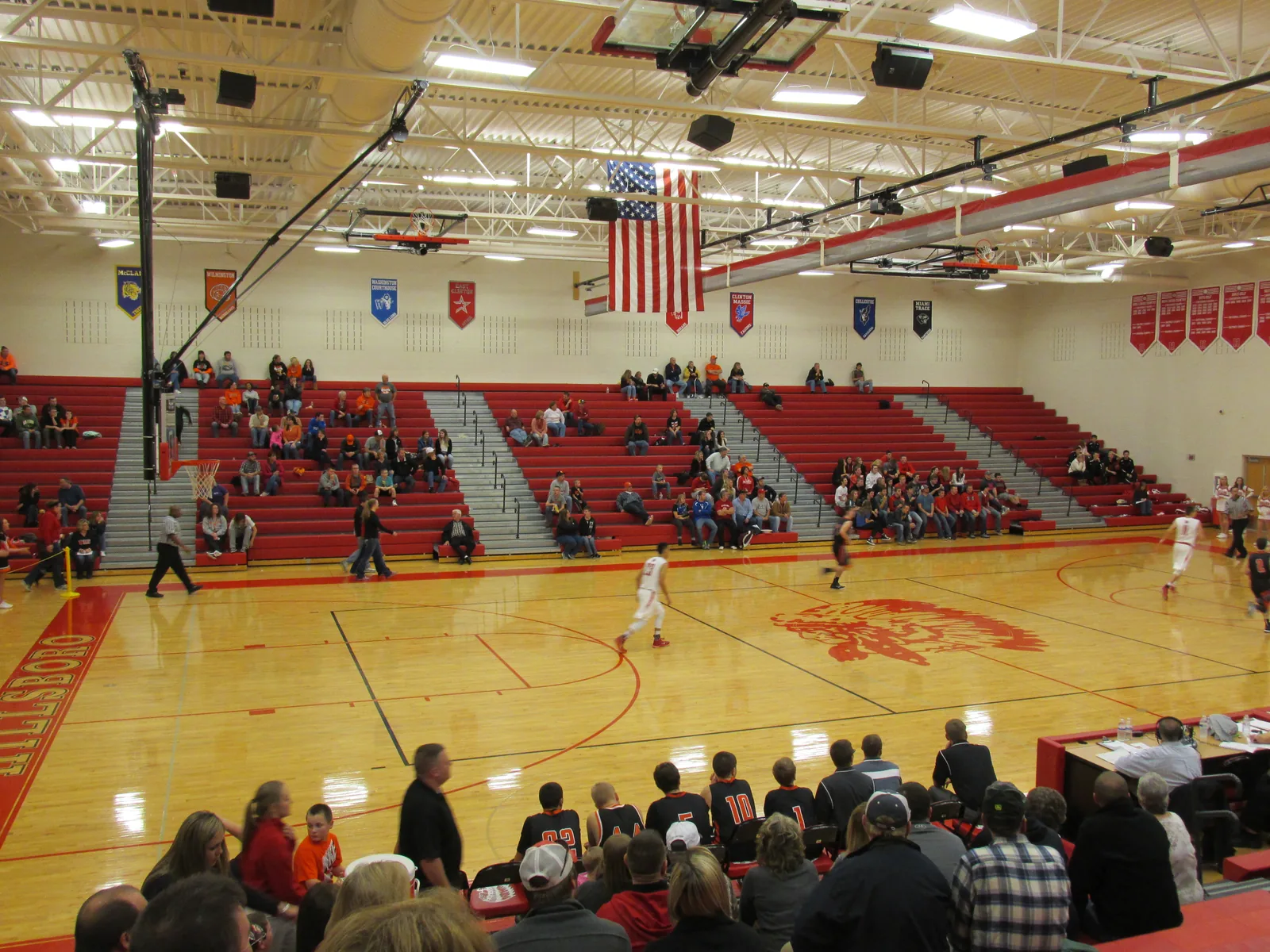 Gymnasium at Hillsboro High School in Hillsboro, Ohio