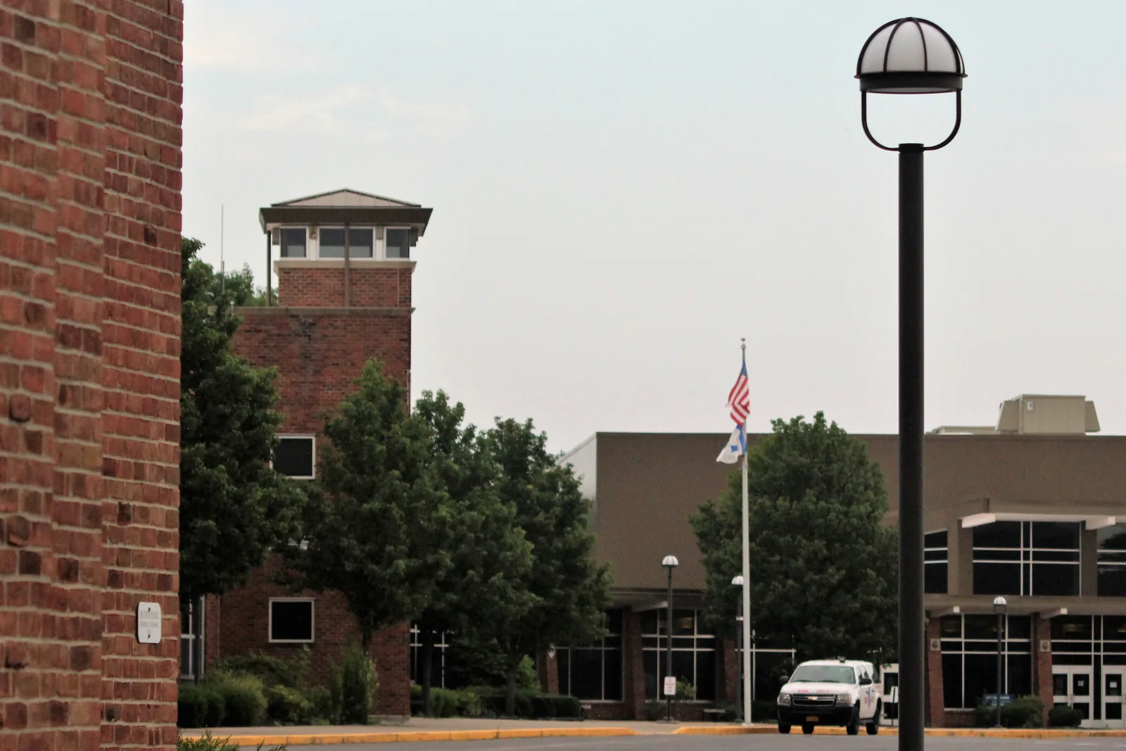 A high school running through Blue Streak Boulevard in the city of Saratoga Springs, New York, June 21, 2021.