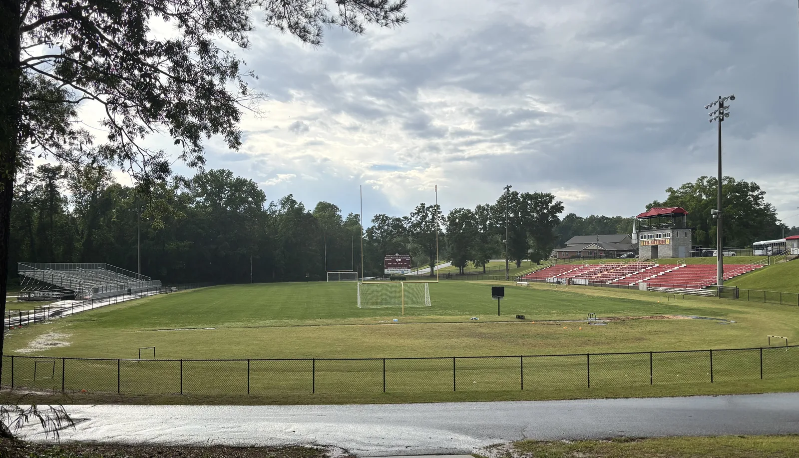 Hite-Nickles Stadium on the campus of Abbeville High School in Abbeville, South Carolina. Pictured May 2, 2025
