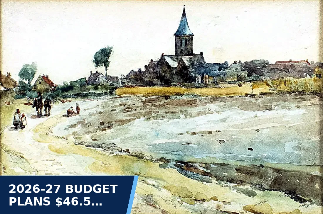 Editorial graphic for 2026-27 budget plans $46.5 million in spending as…
