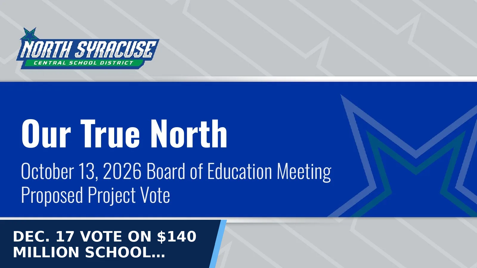 Excerpt from Board of Education 2026-10-13 attachment: BOE presentation - Capital Presentation 10-13-2026.pdf for Dec. 17 vote on $140 million school building project