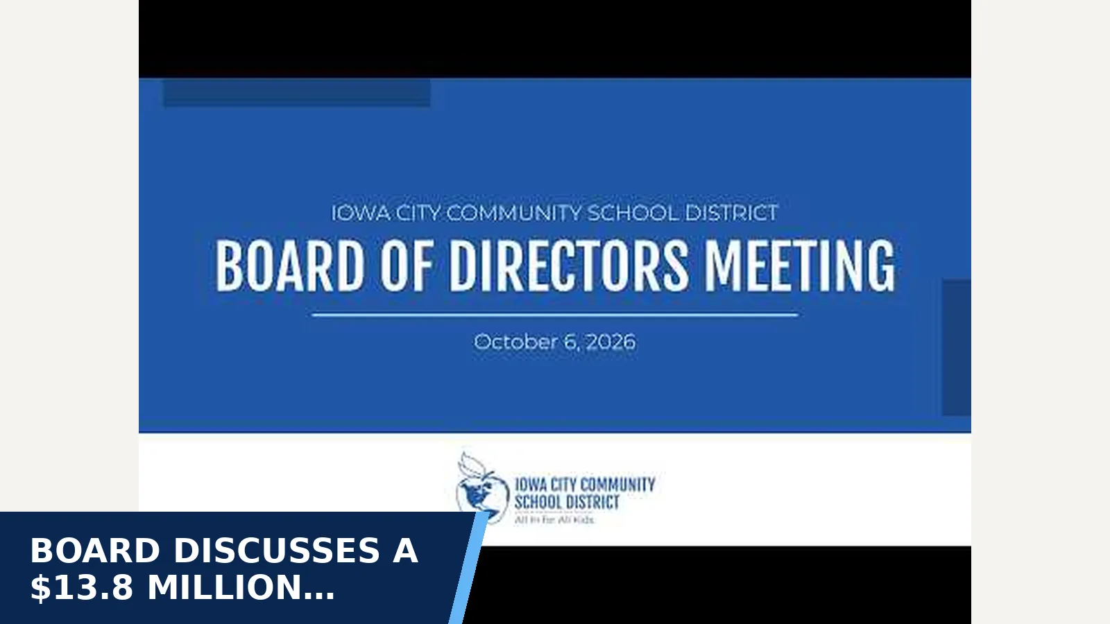 Excerpt from Board of Directors Meeting - 10/6/26 for Board discusses a $13.8 million reduction target…