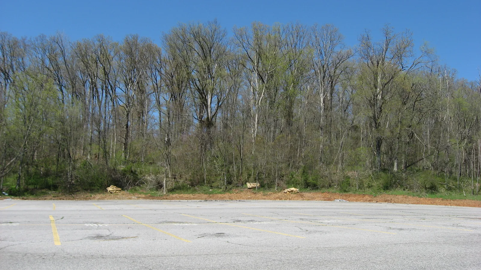 Looking northeastward from the parking lot of the Livingston Central High School to the hilltop on which the site of Fort Star is located.  A prominent Union Army fort during the Civil War, the fort site is now an archaeological site and listed on the National Register of Historic Places.