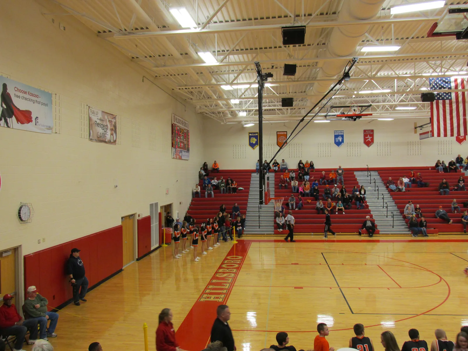 Gymnasium at Hillsboro High School in Hillsboro, Ohio