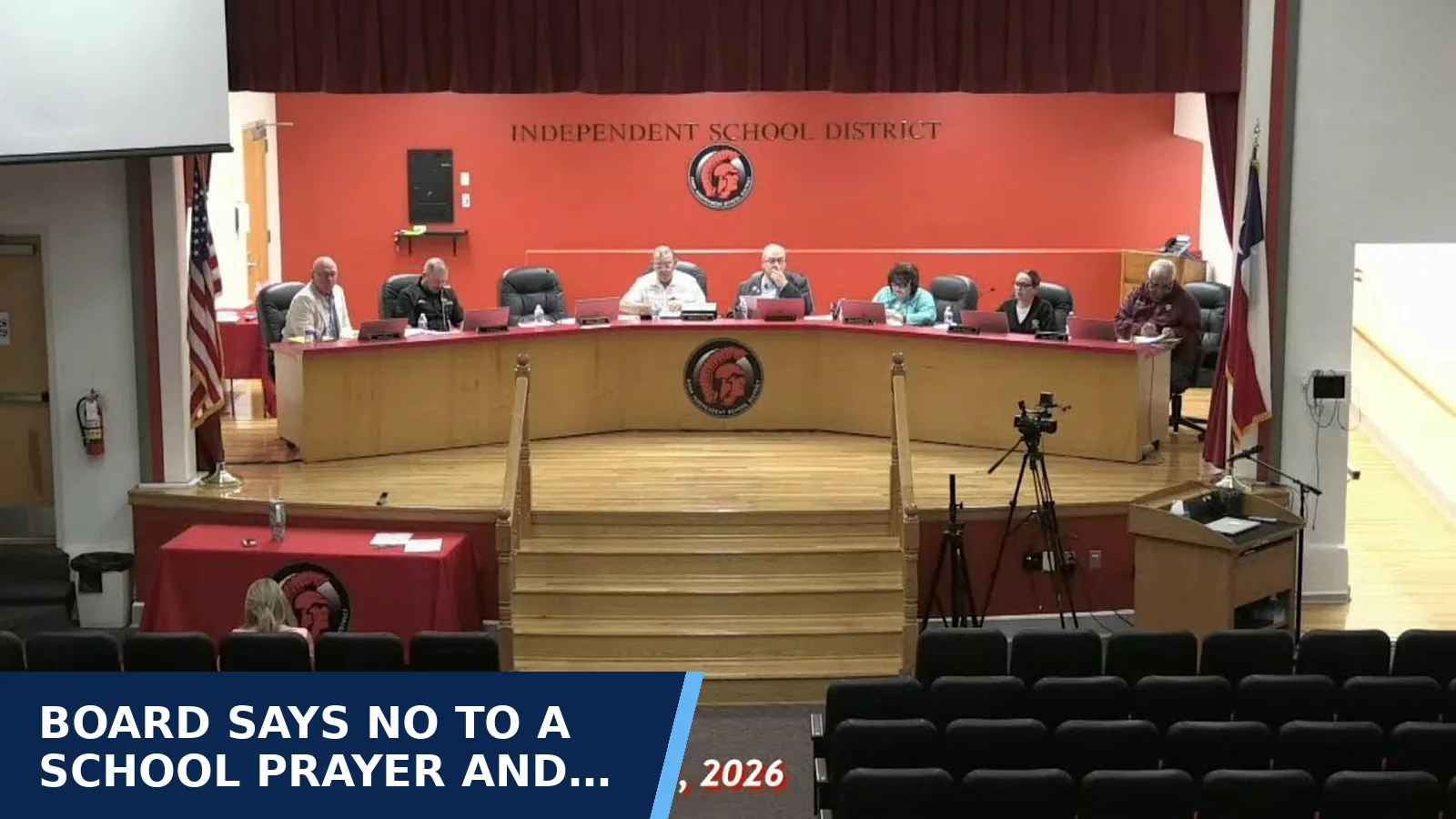 Excerpt from Roma ISD Regular Meeting of Board of Trustees February 19, 2026 for Board says no to a school prayer and Bible-reading…
