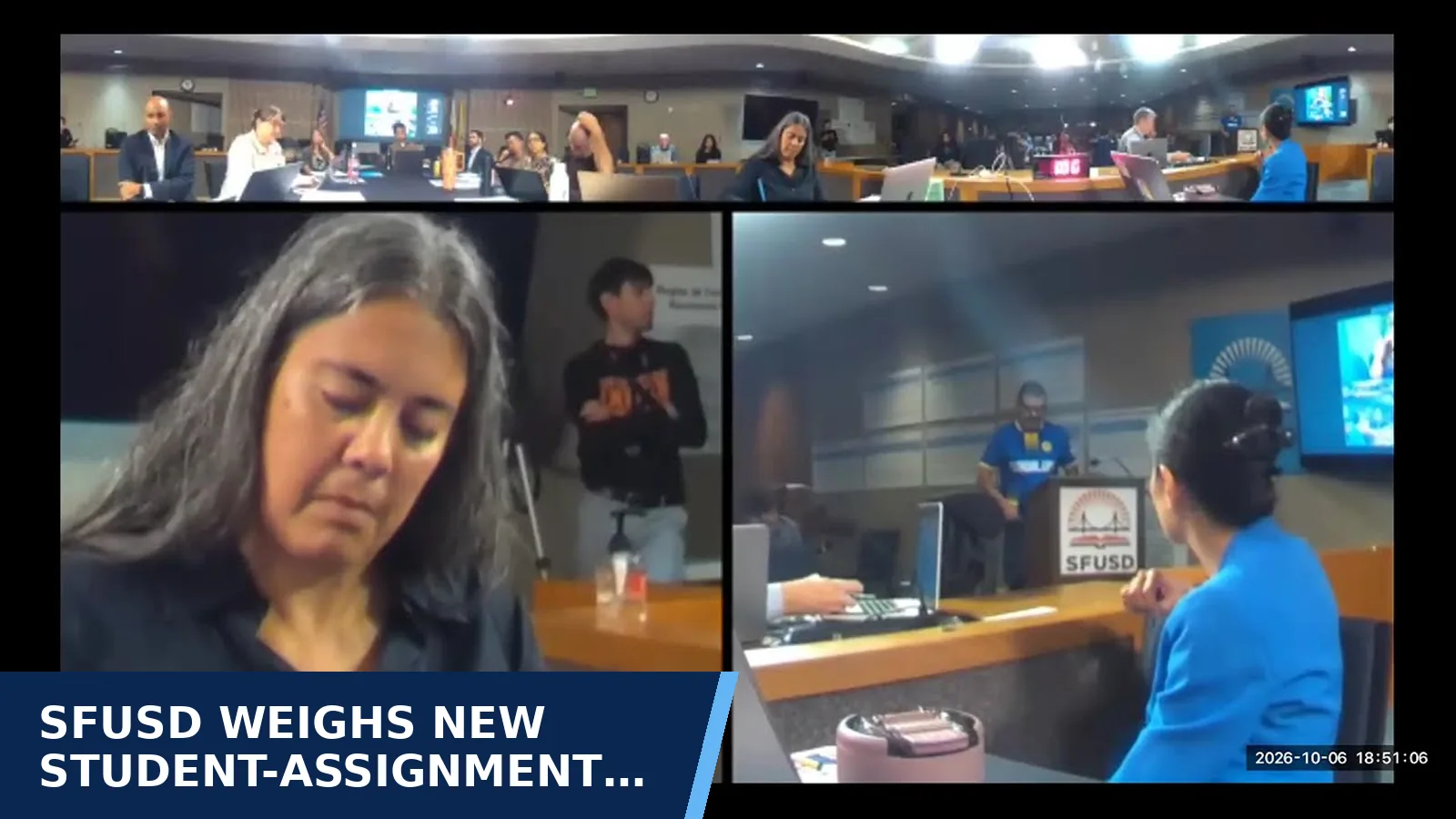 Excerpt from SFUSD 10/6/2026 Study Session: School Reorganization #3: video for SFUSD weighs new student-assignment models as seat…