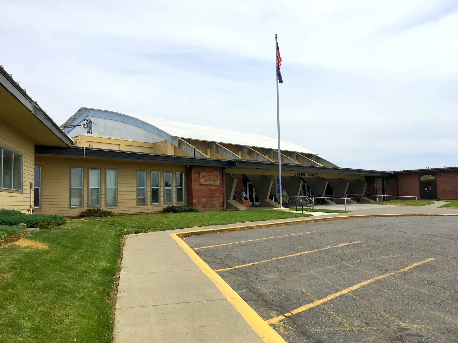 The Dufur School in Dufur, Oregon, United States, serves grades PK-12 and is the only school campus in the Dufur School District.