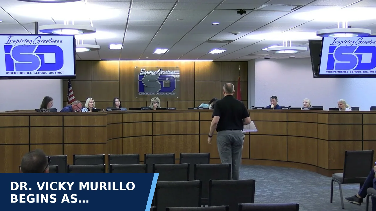 Excerpt from Board recording — 7-14-26 Board Meeting — 2026-07-14 for Dr. Vicky Murillo begins as Independence…