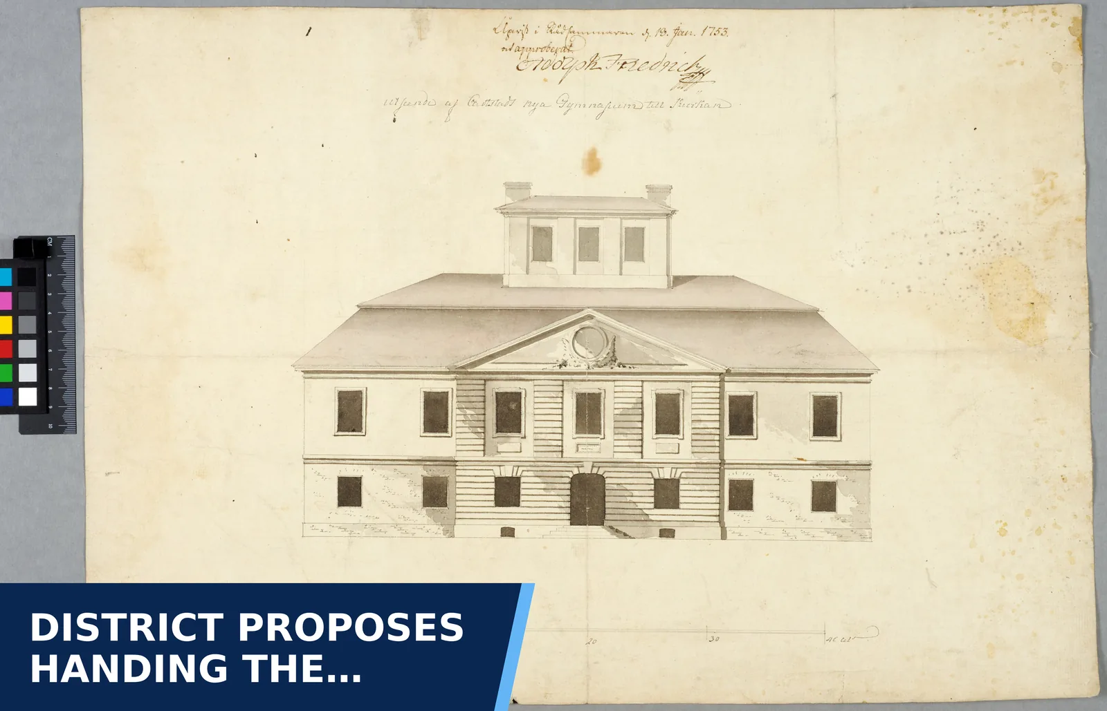 Editorial graphic for District proposes handing the Centredale School…
