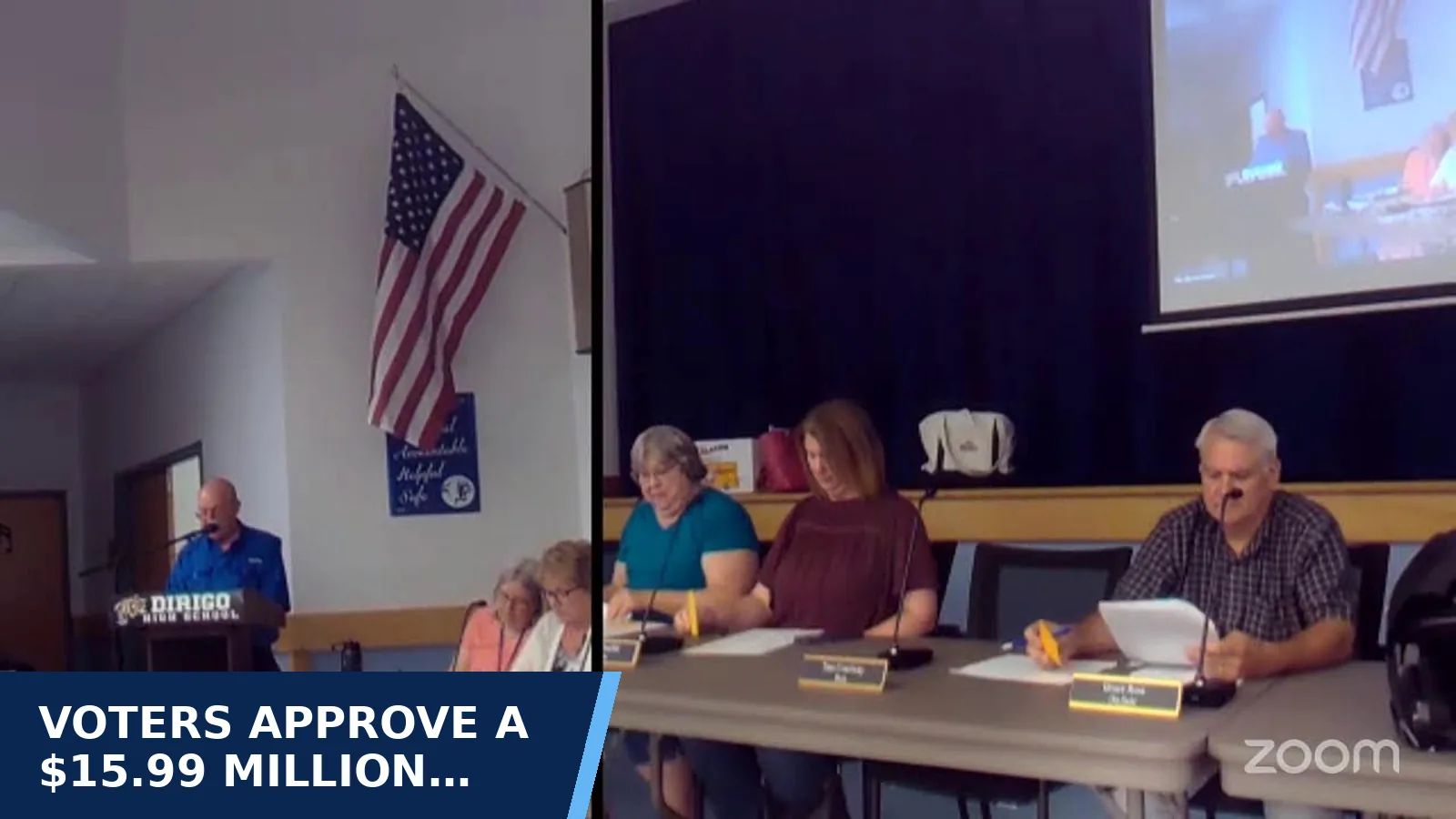Excerpt from RSU 56 meeting (Zoom live stream) - May 26, 2026 (recording) for Voters approve a $15.99 million budget, up 5.39%