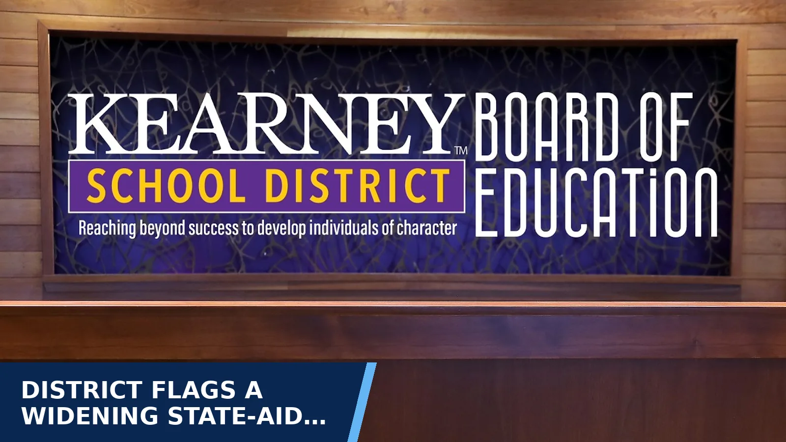 Excerpt from September 23, 2026 - Kearney R-1 Board of Education Meeting for District flags a widening state-aid gap and…